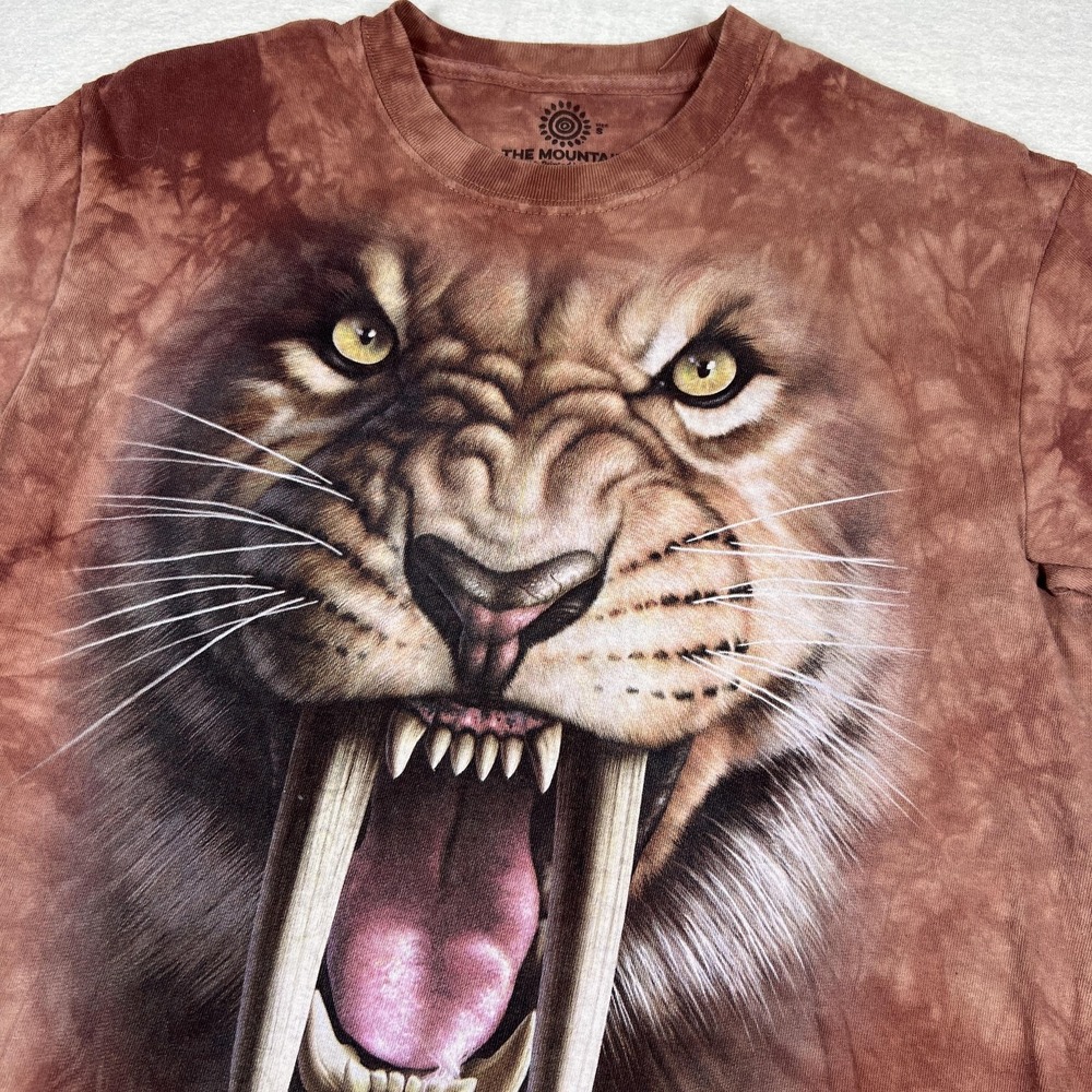 The Mountain Shirt Mens Small Brown Sabertooth Tiger Thanksgiving‎ Point Museum